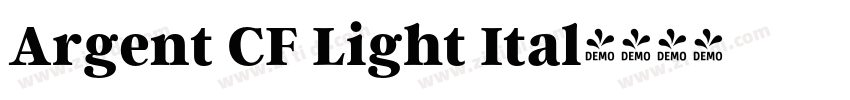 Argent CF Light Ital字体转换
